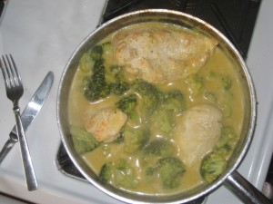 Skillet chicken and broccoli